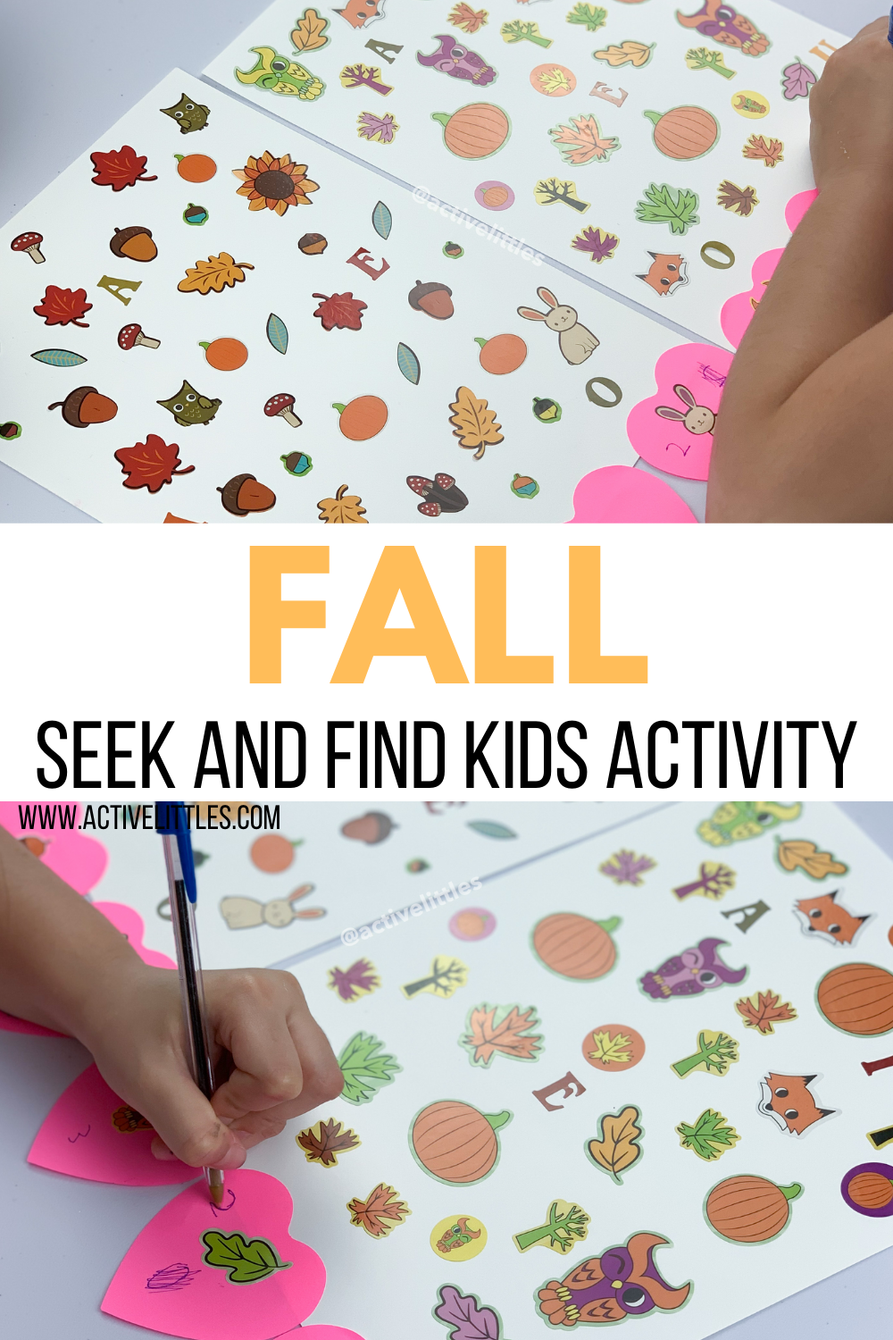 Fall Seek And Find Sticker Kids Activity Active Littles