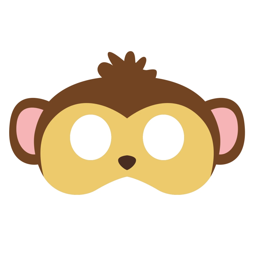 Printable Monkey Mask For Preschoolers