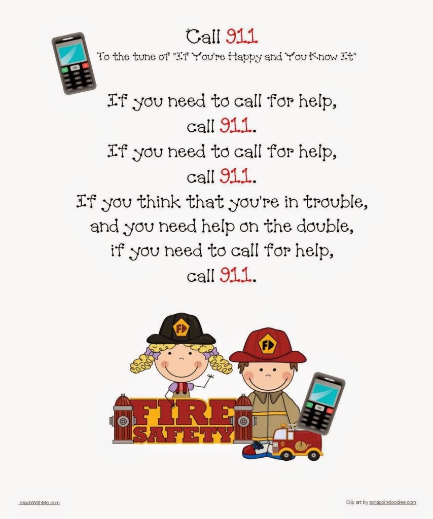 Fire Safety Call 911 In An Emergency Craftivity Classroom Freebies