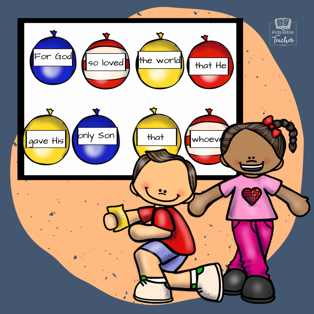 Printable Preschool Bible Memory Game
