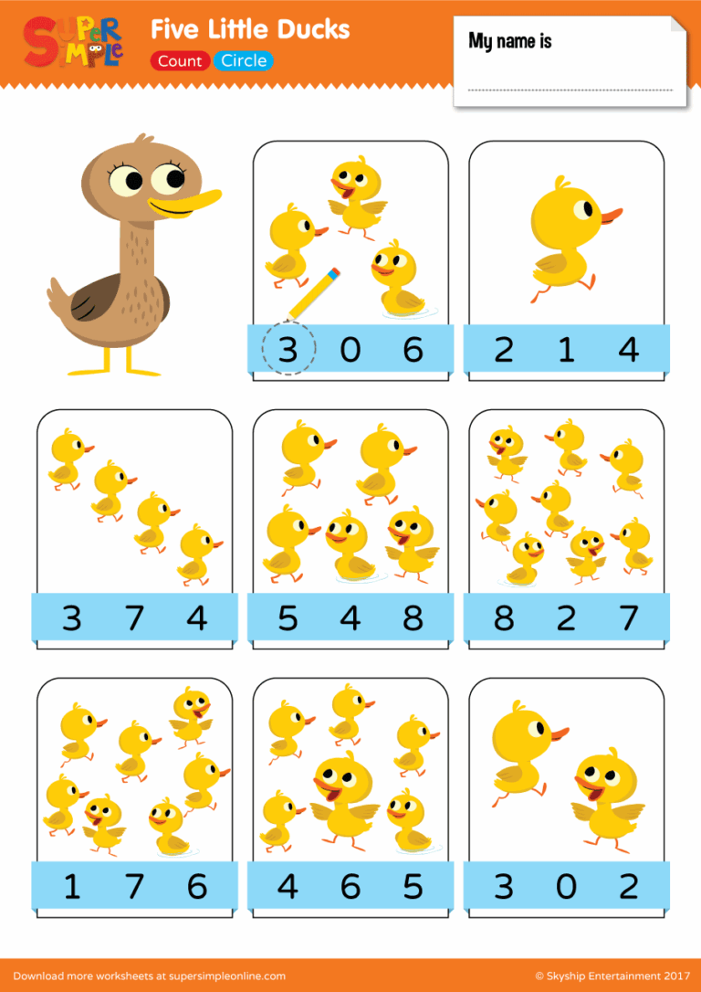 Five Little Ducks Count U0026 Circle Super Simple