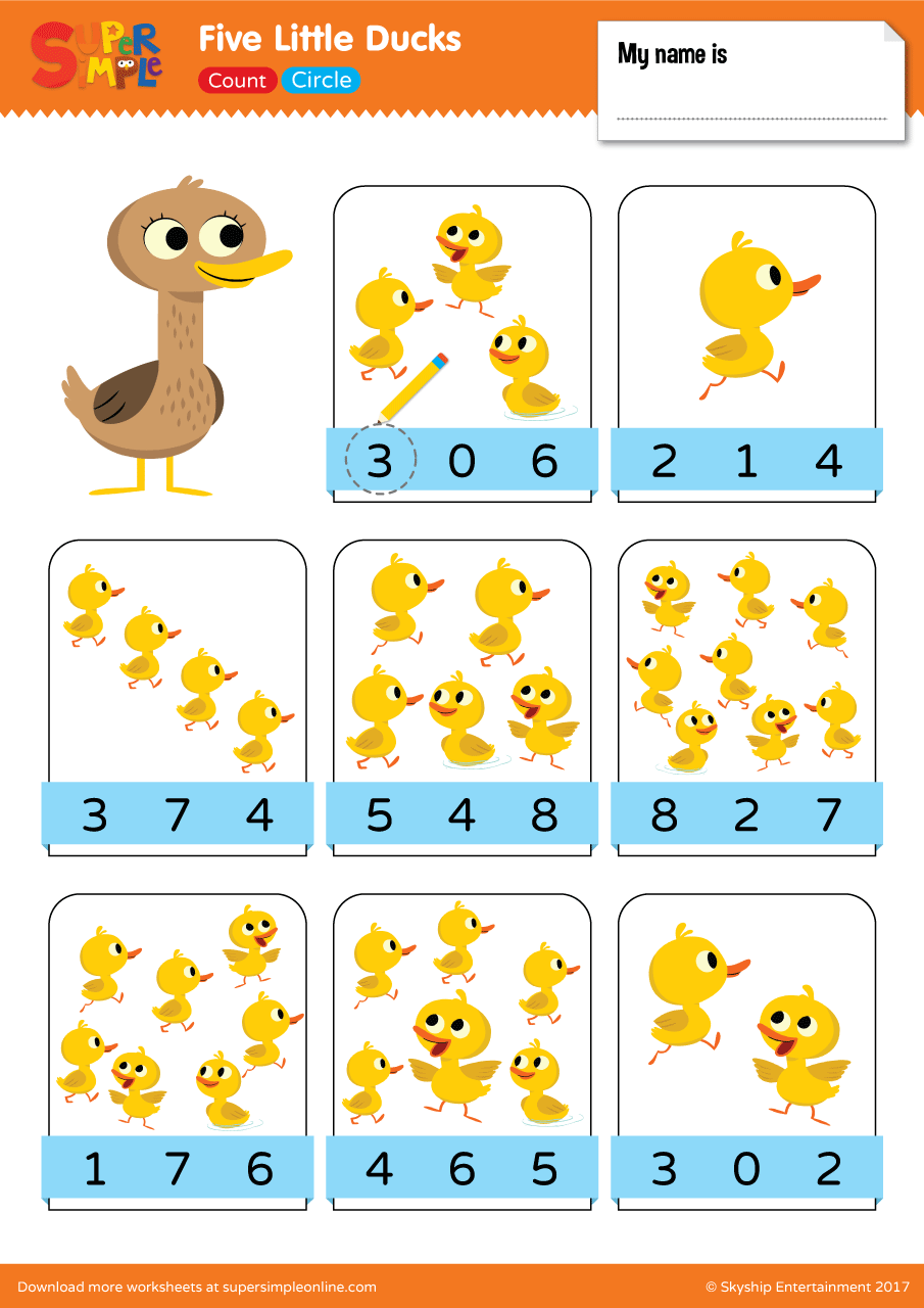 Five Little Ducks Count U0026 Circle Super Simple