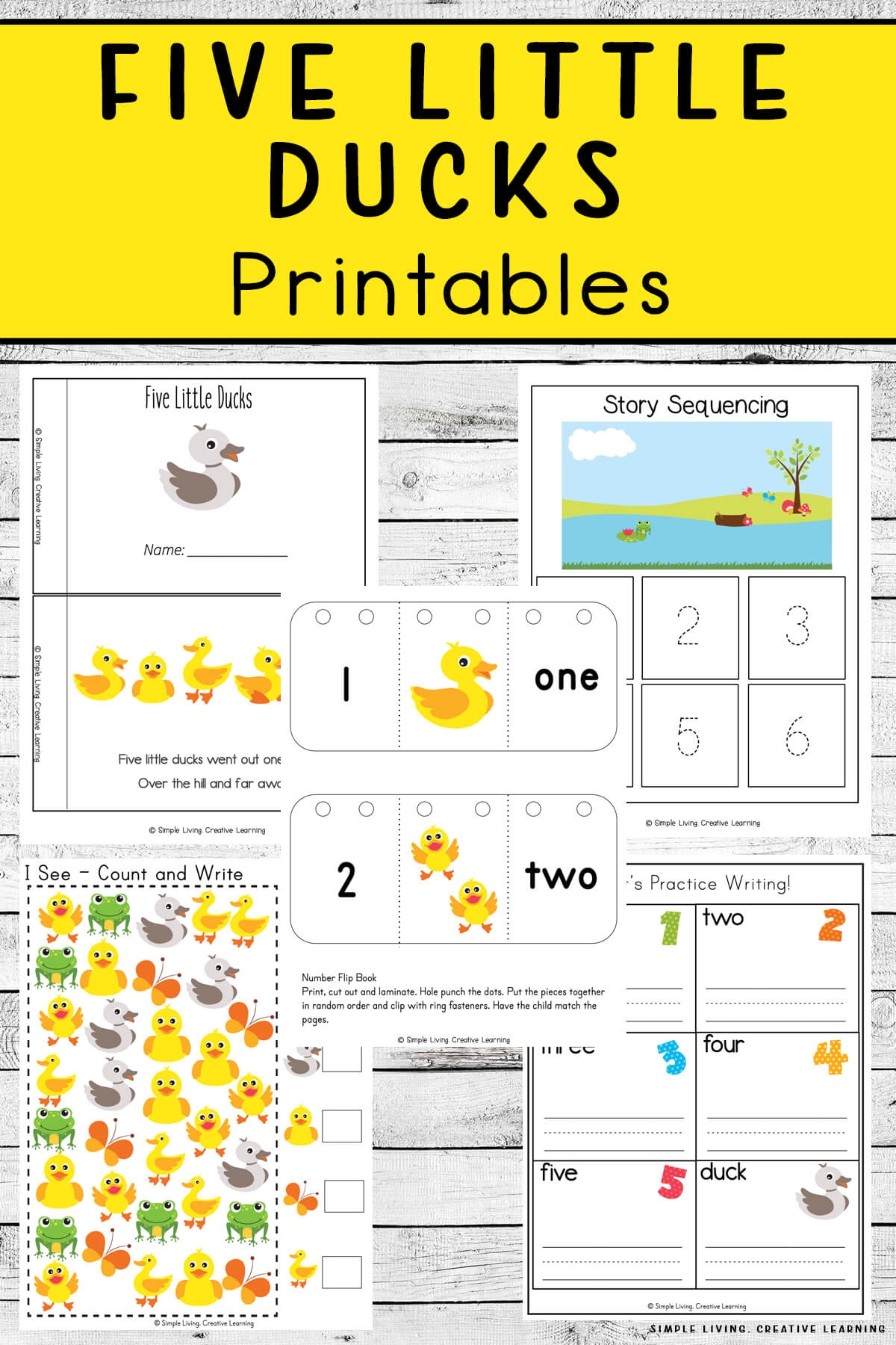 Five Little Ducks Printables Simple Living Creative Learning