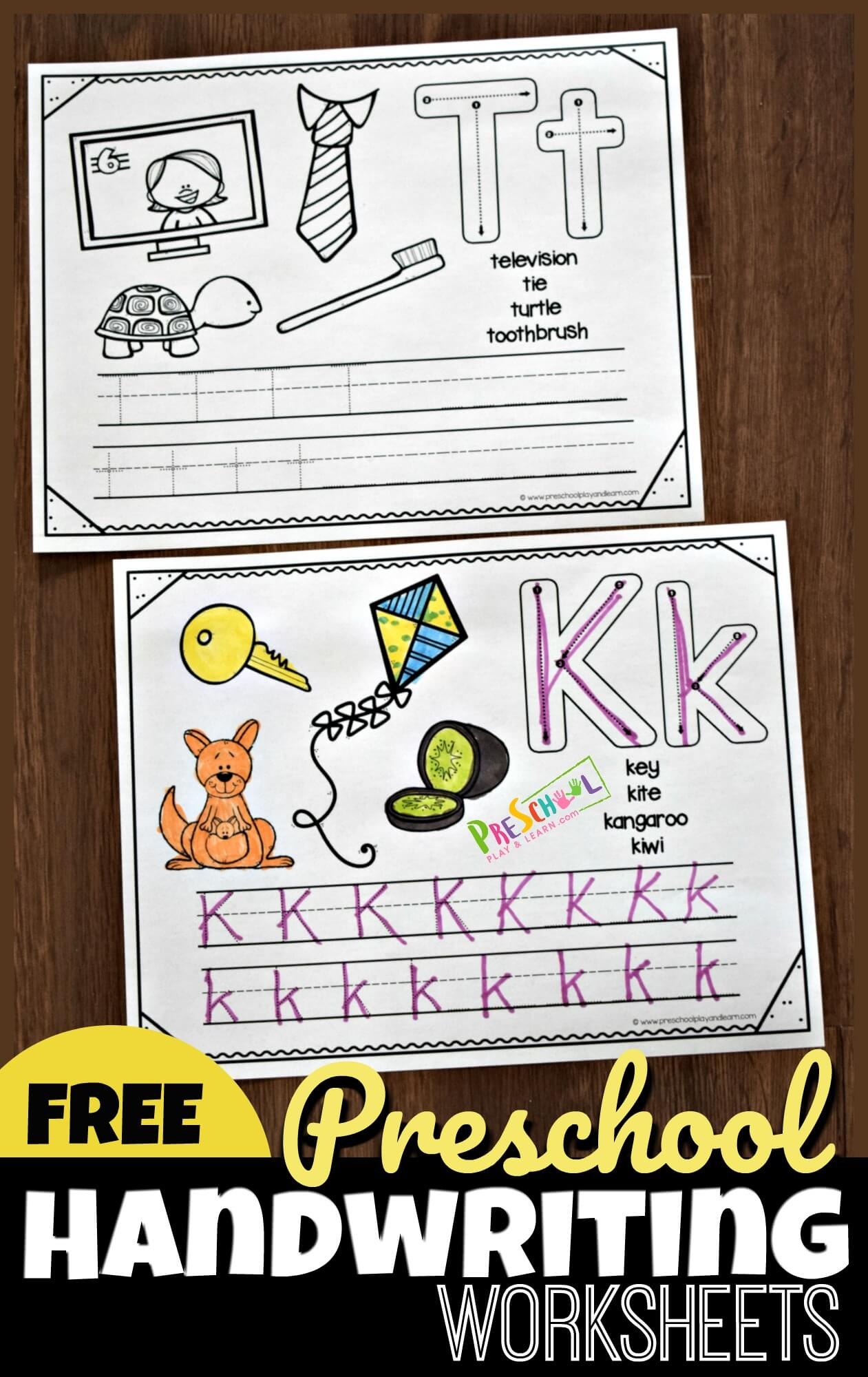 Printable Preschool Handwriting Paper