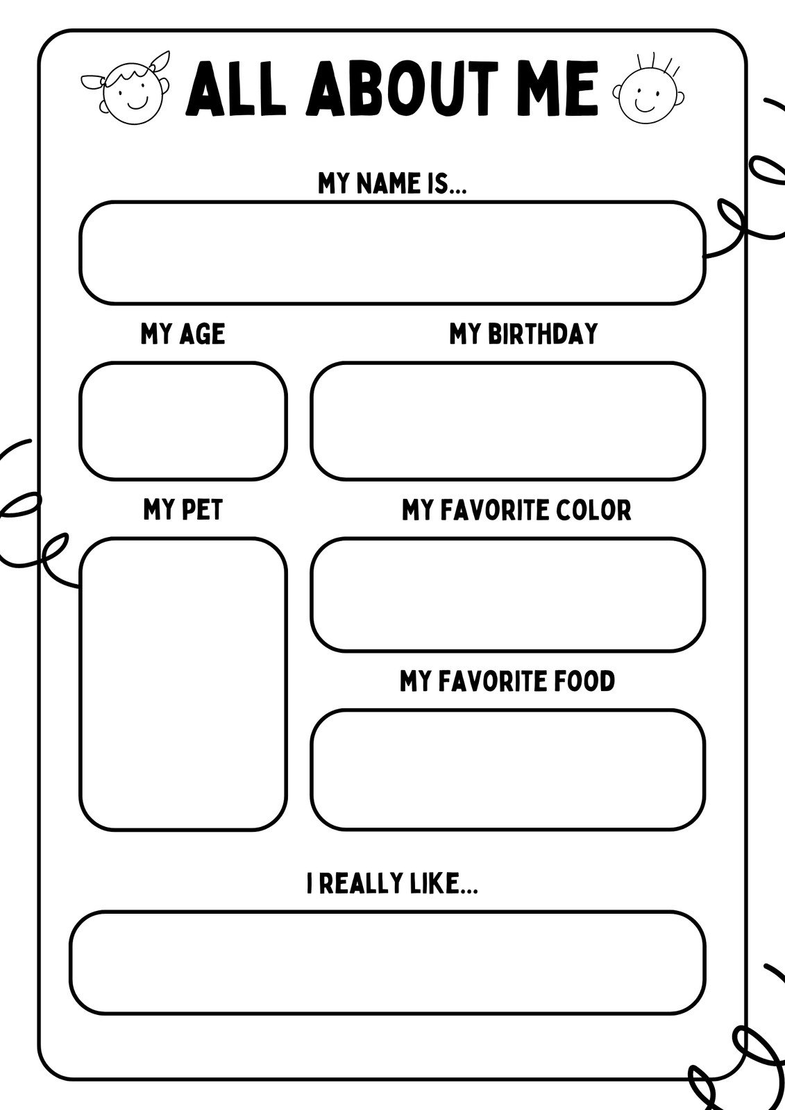 Printable Preschool Templates