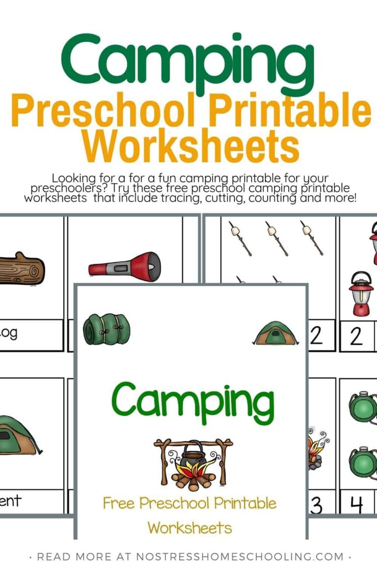 Free Camping Preschool Worksheets 30 Pages Worksheets Library