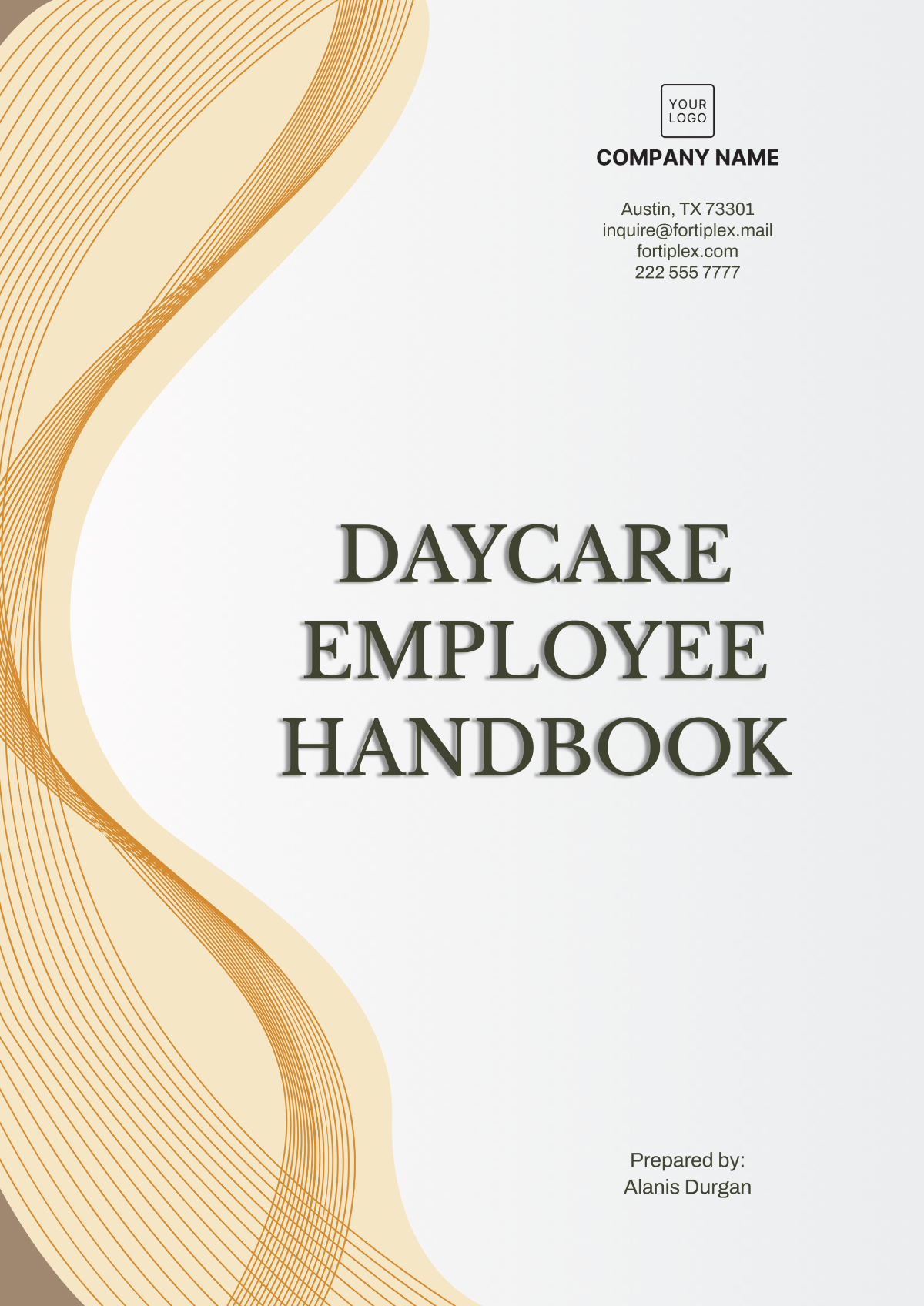 Free Child Care Parent Handbook Template To Edit Online