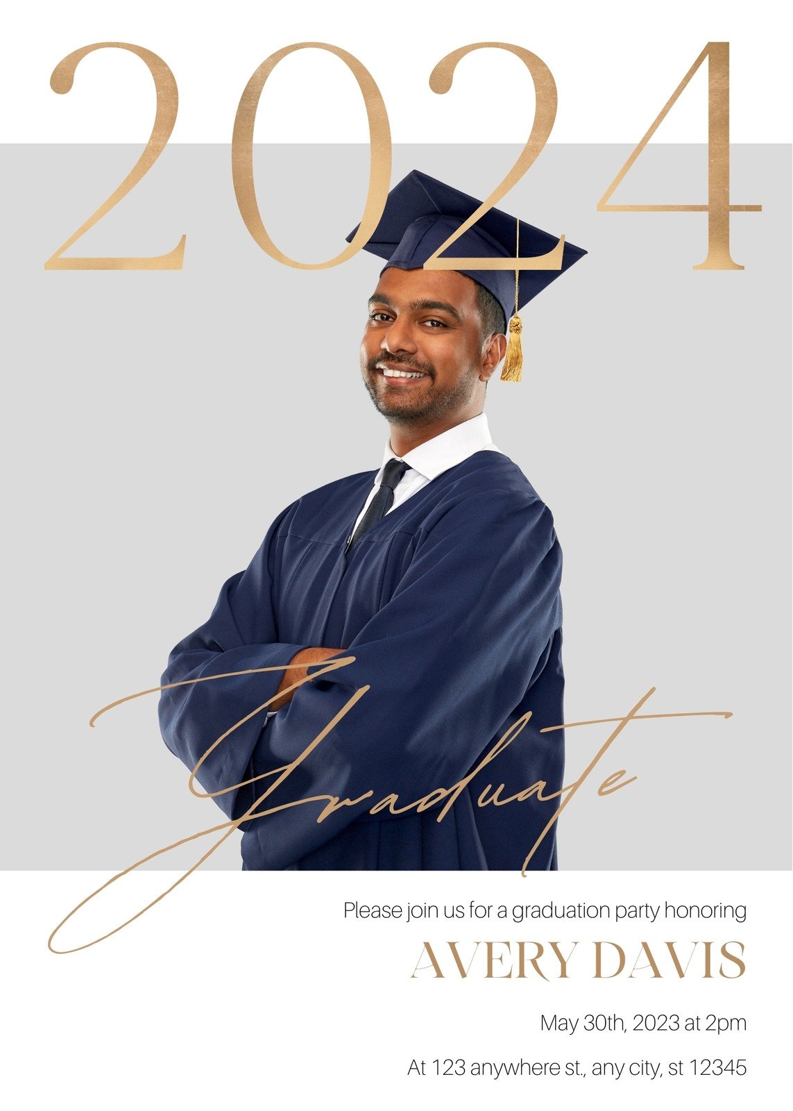 Printable Preschool Graduation Invitation Template
