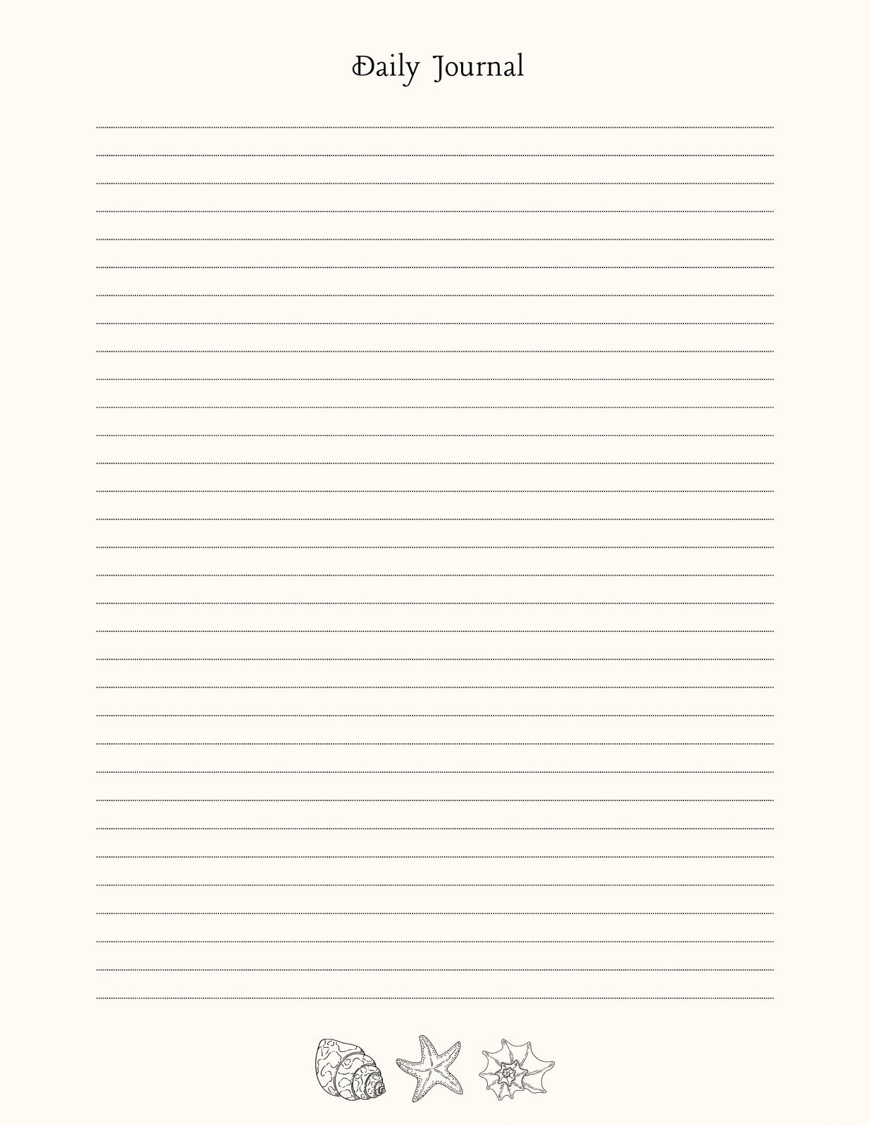 Printable Preschool Journal Template