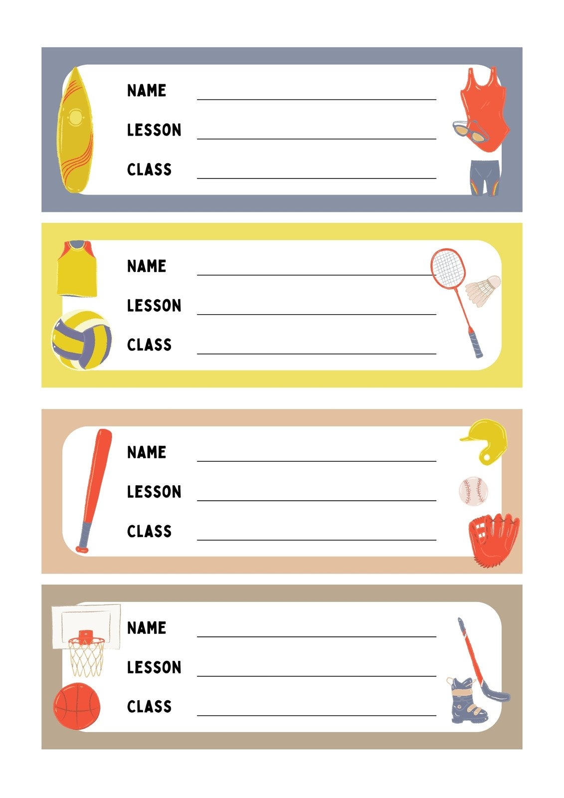 Printable Name Tag Template Preschool Free
