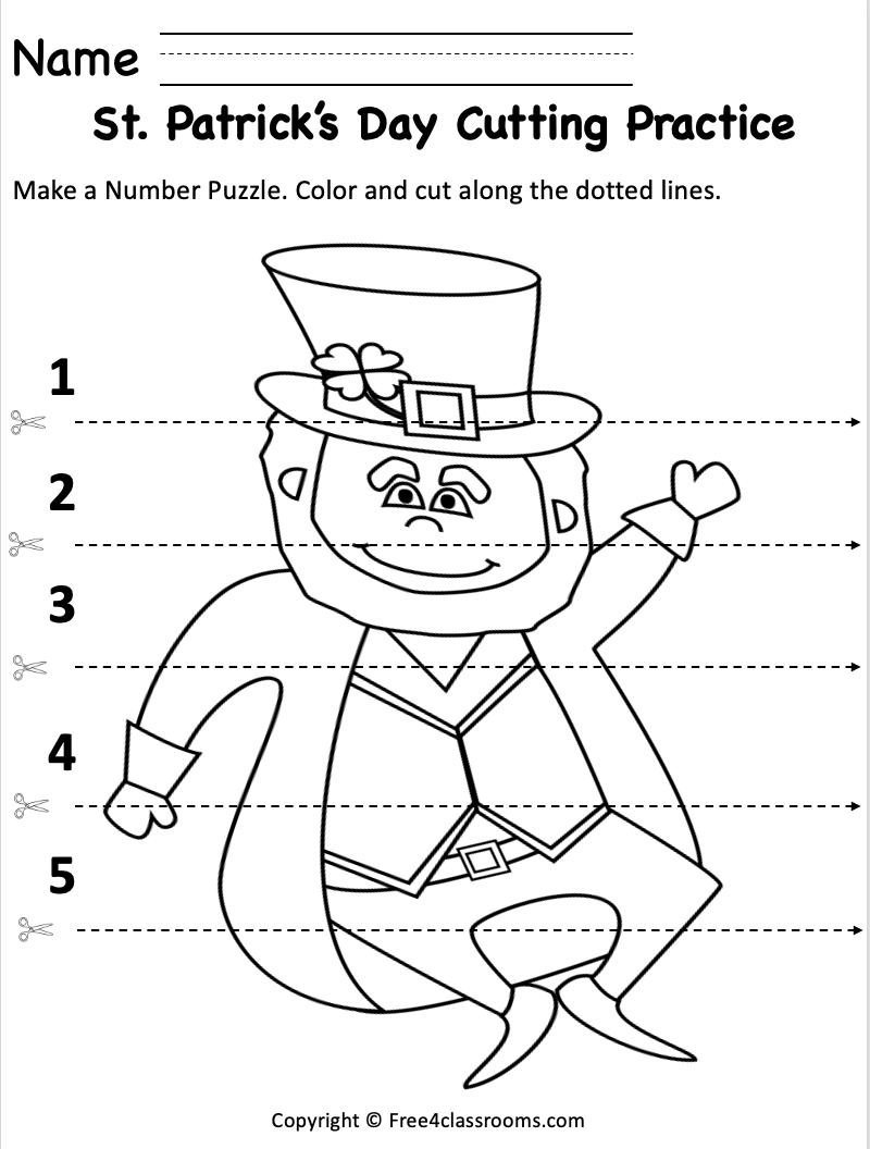 Printable St Patricks Day Worksheets Preschool