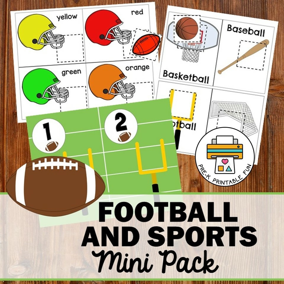 Free Football And Sports Printable Preschool Activity Pack