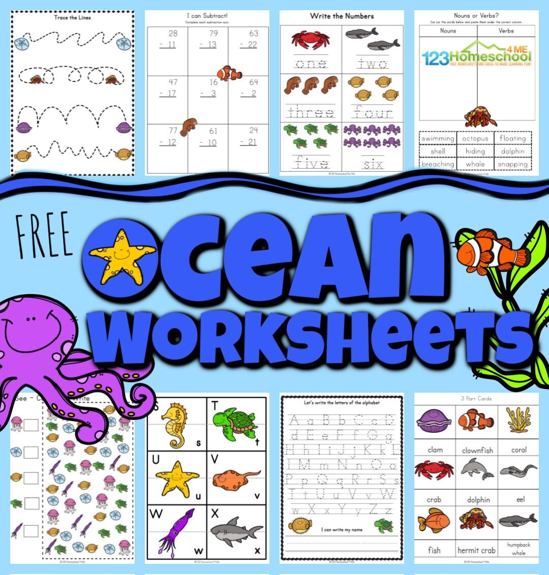 Printable Ocean Animals For Preschool