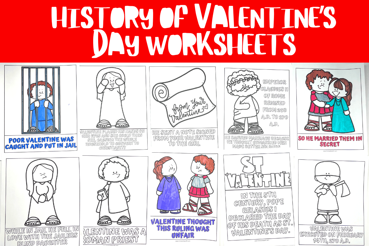 Free History Of Valentine s Day Worksheet For Kids