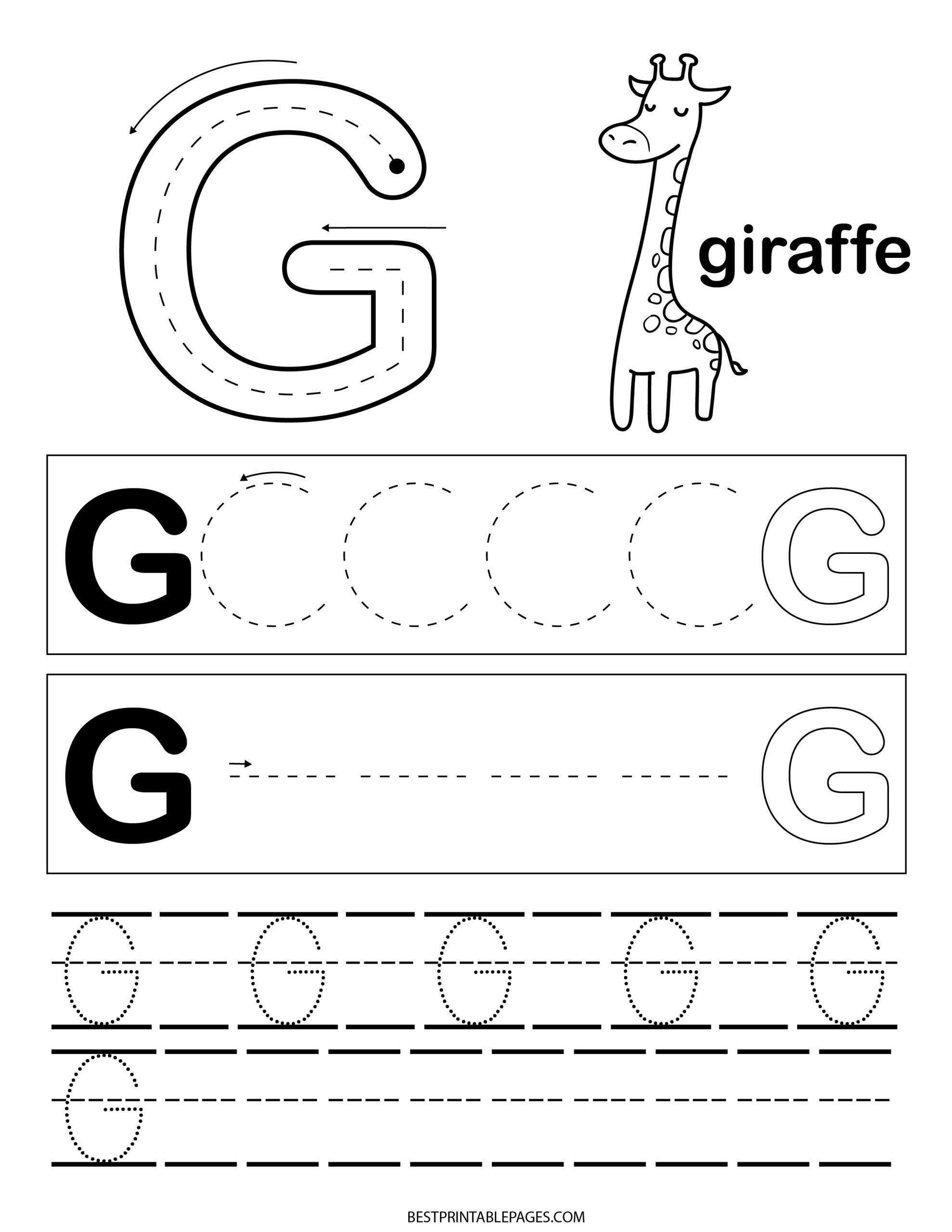 Free Letter G Printable Worksheets Worksheetspack Worksheets Library