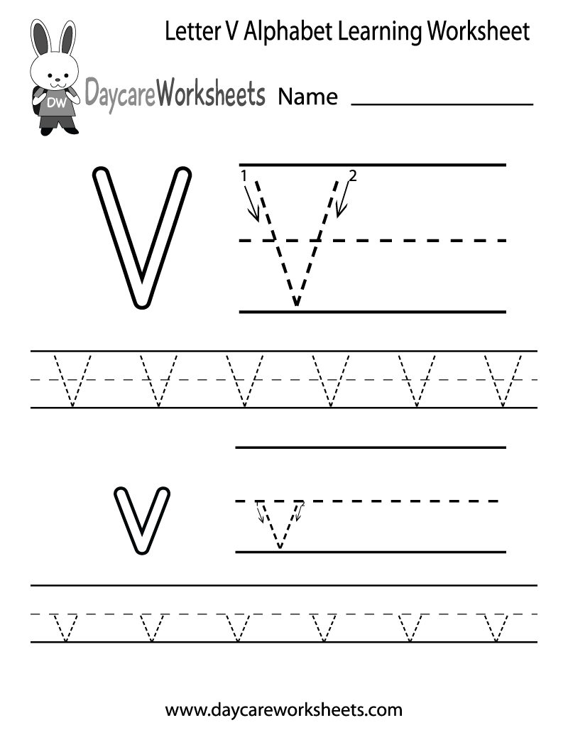 Printable Letter V Worksheets For Preschool