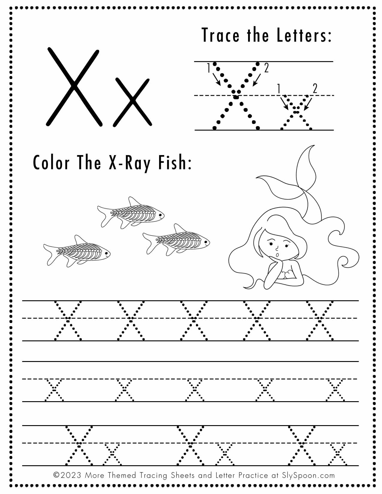 Printable Preschool Letter X