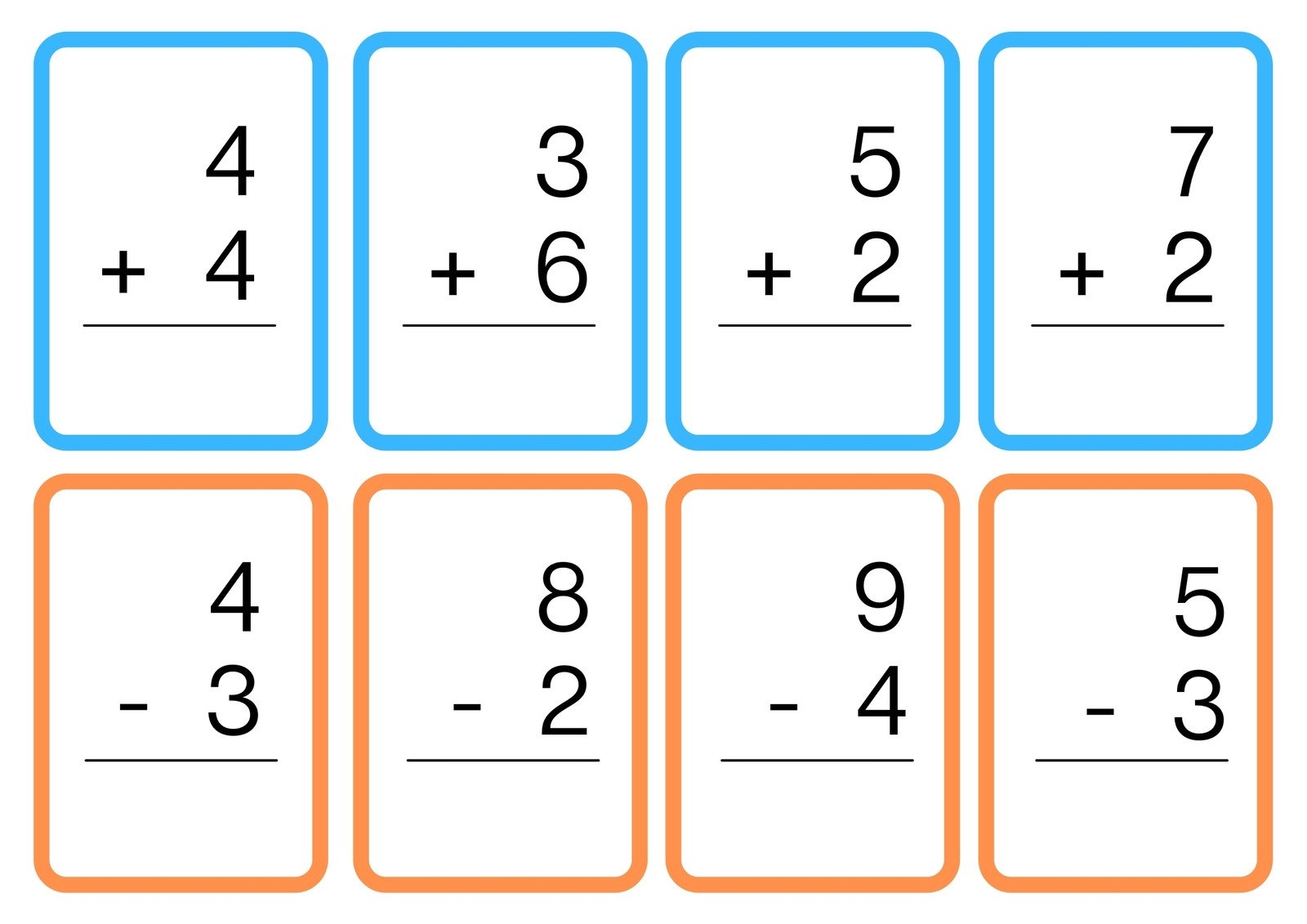 Free Math Flashcard Templates To Edit And Print Canva