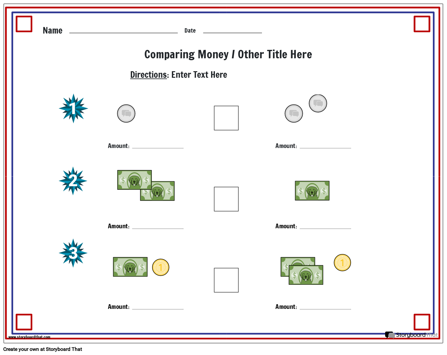 Printable Money Worksheets For Preschoolers