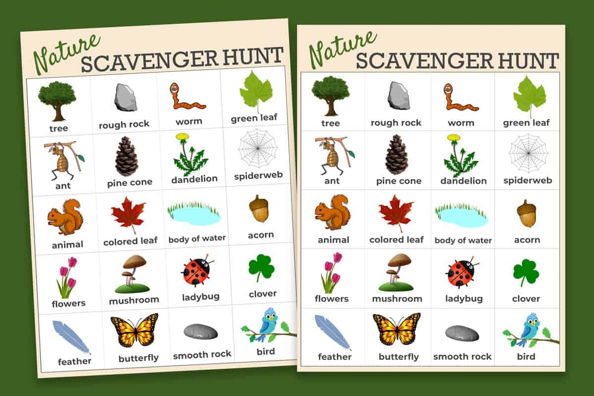 Printable Outside Scavenger Hunt For Preschoolers