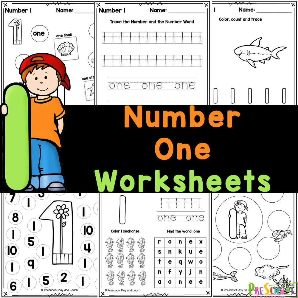 Printable Preschool Number Activities
