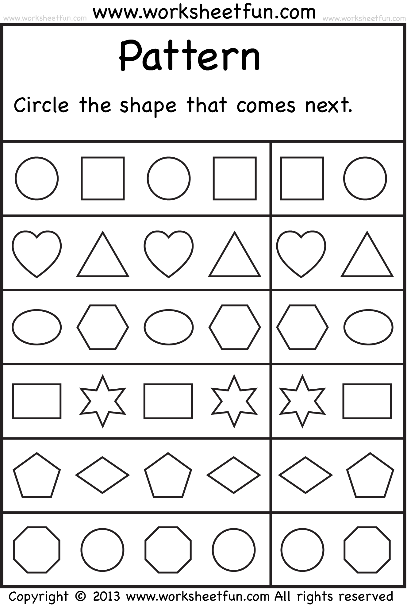 Free Pattern Worksheets For Preschoolers Fun And Educational Activities