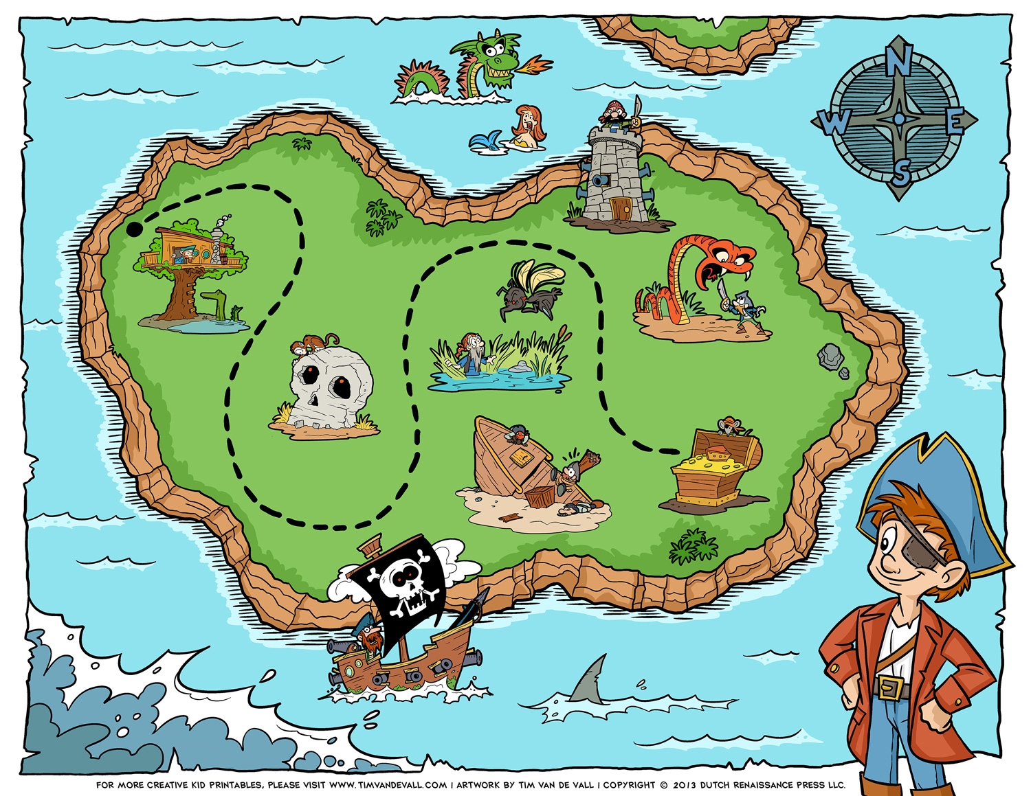 Printable Preschool Treasure Map