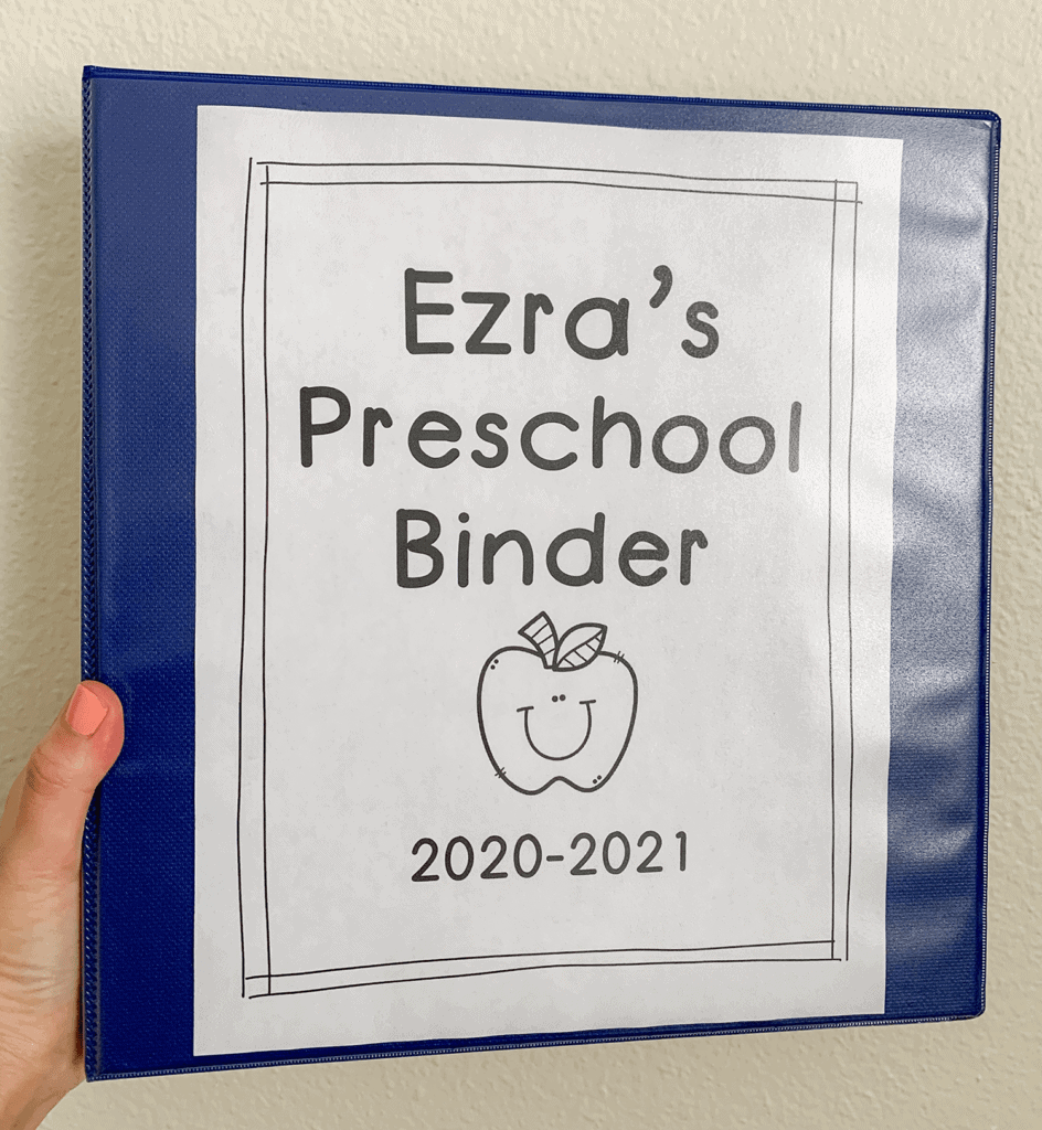 Printable Preschool Binders