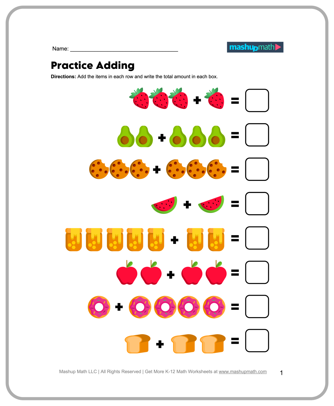 Free Preschool Math Worksheets Printable Mashup Math