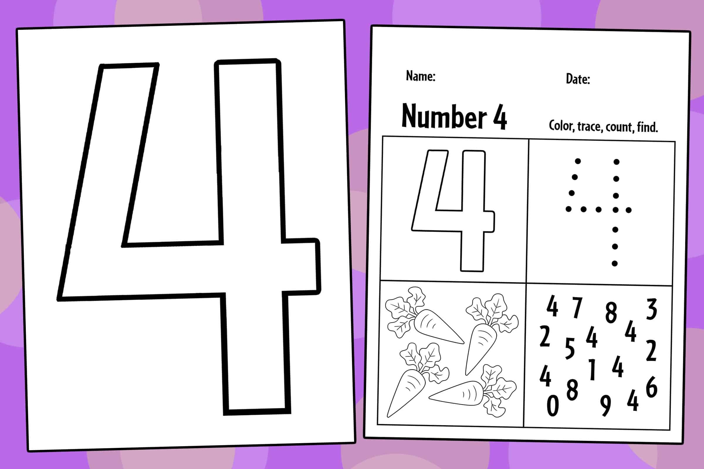 Free Preschool Number 4 Download Free Preschool Number 4 Png Images Free Worksheets On Clipart Library