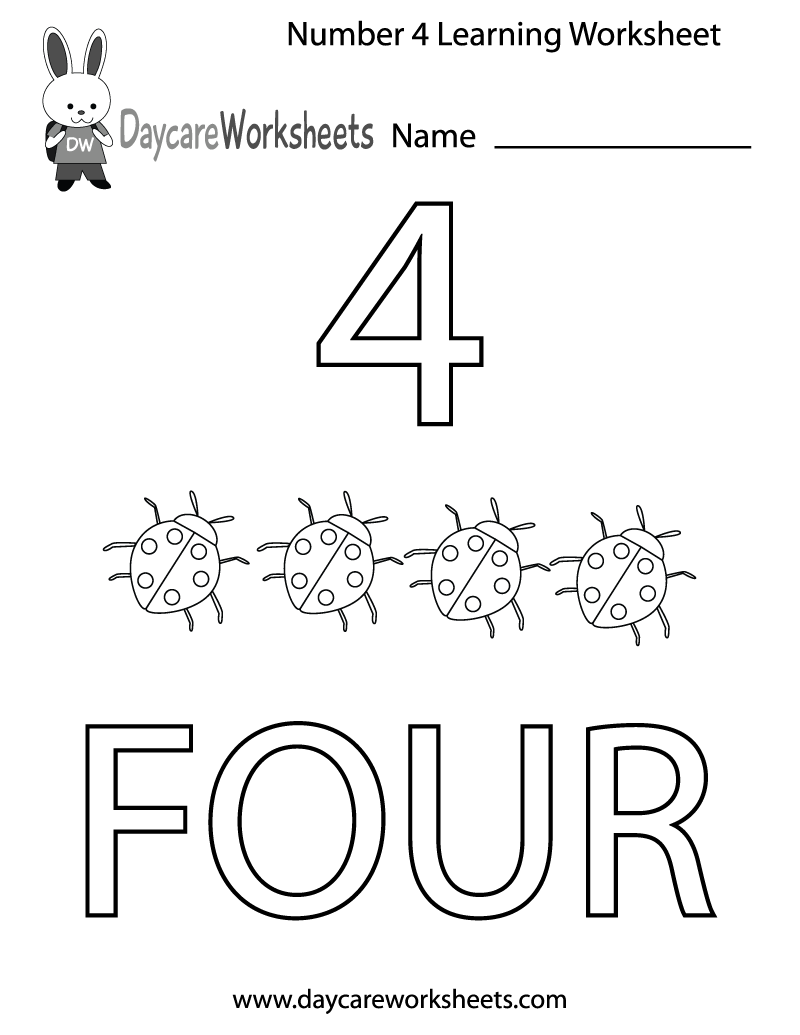 Free Printable Number Preschool Worksheets