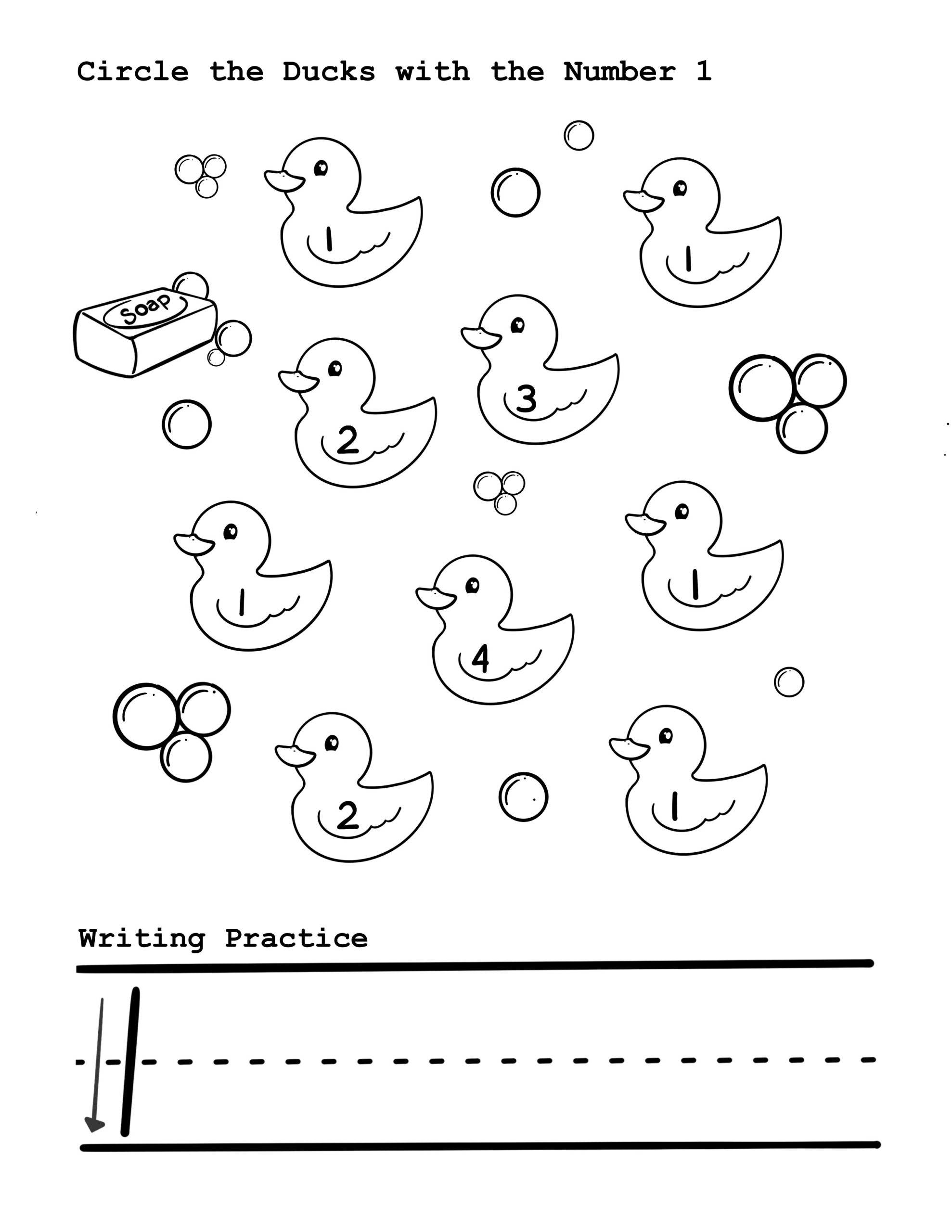Printable Number Pages For Preschoolers