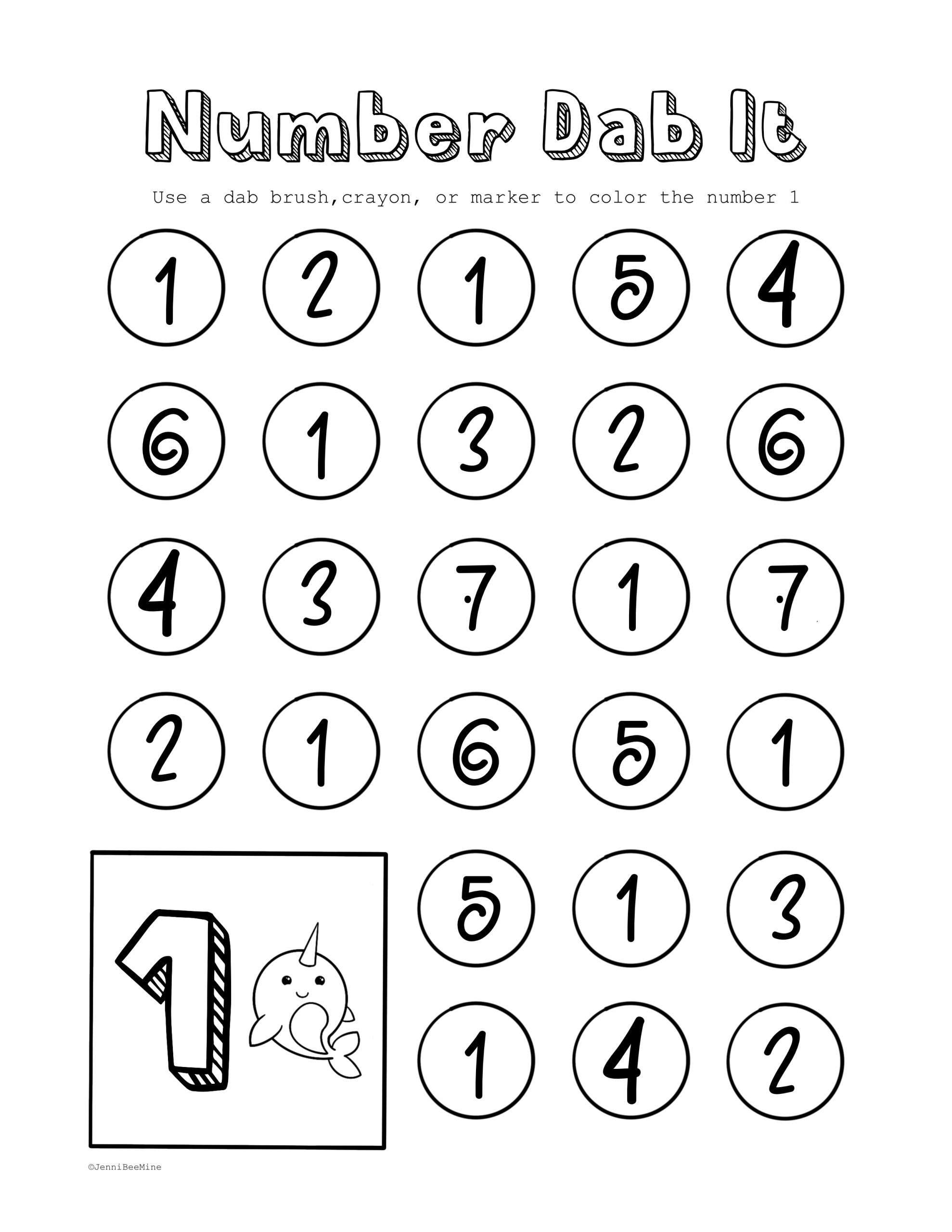 Free Printable Preschool Worksheets Numbers