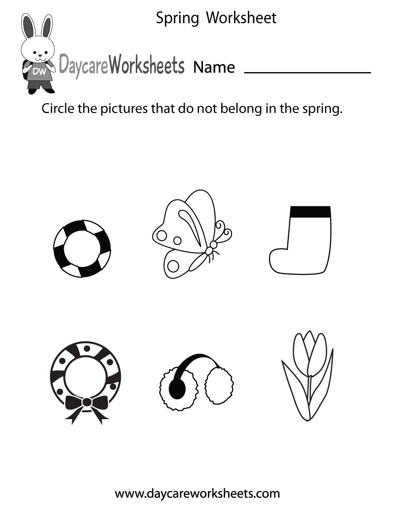 Printable Spring Worksheets For Preschoolers