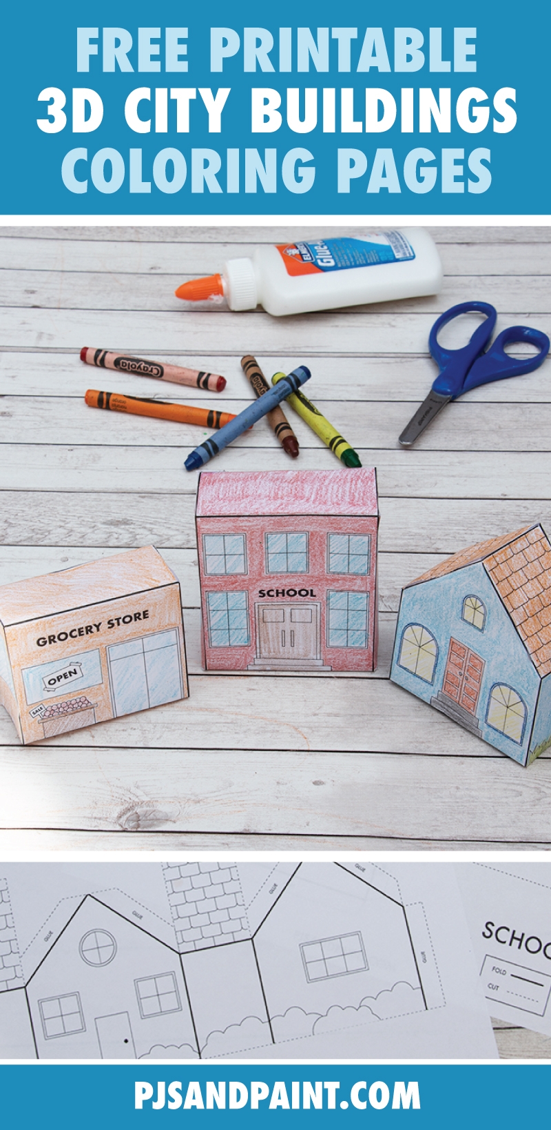 Free Printable 3D Buildings Coloring Pages Pjs And Paint