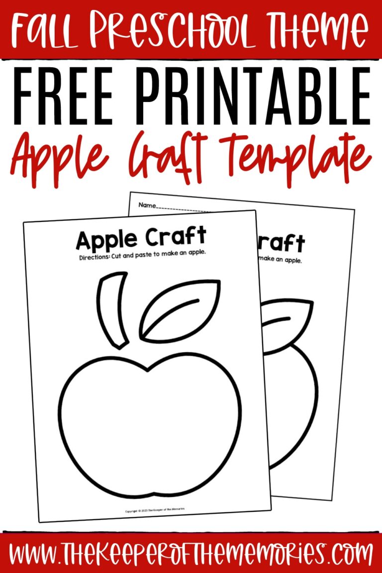 Free Printable Apple Craft