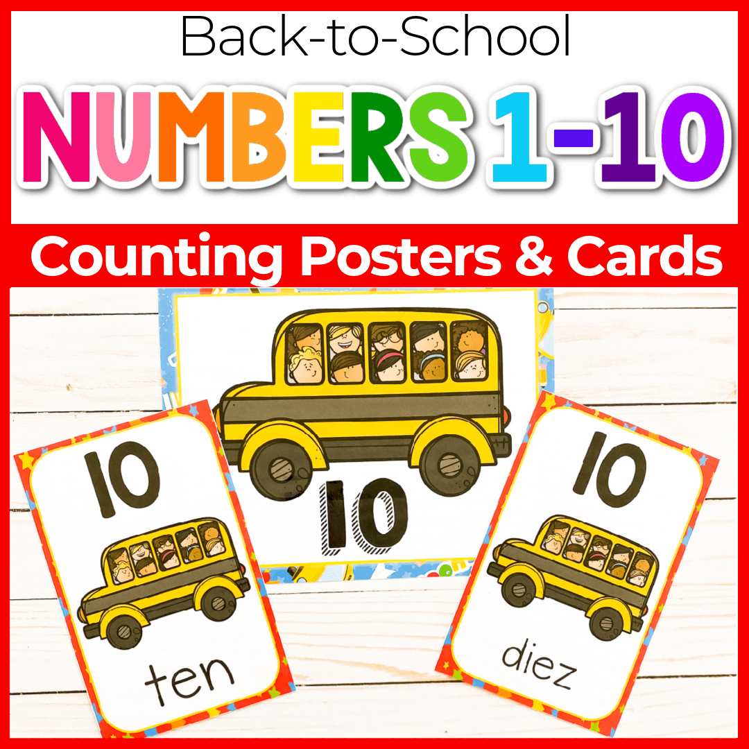 Free Printable Back To School Number Posters For 1 10