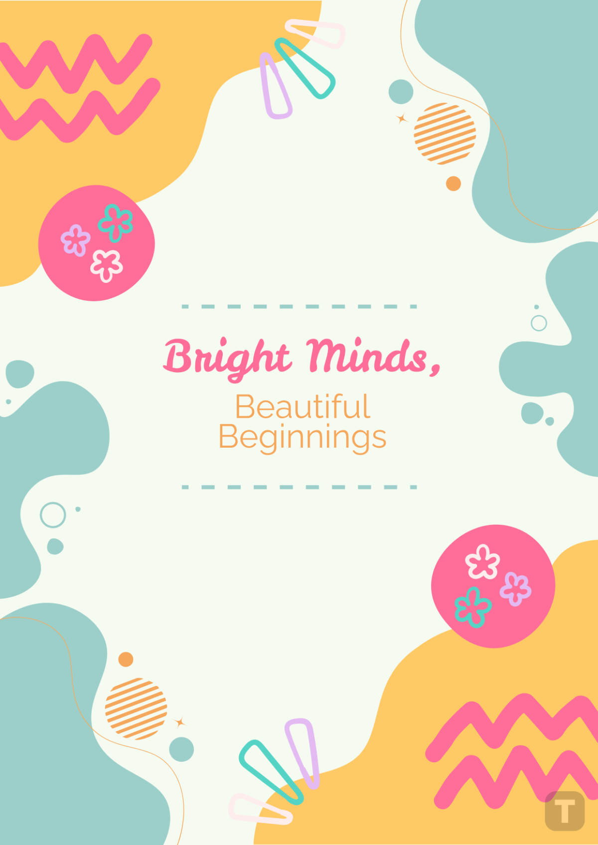 Printable Preschool Binder Cover
