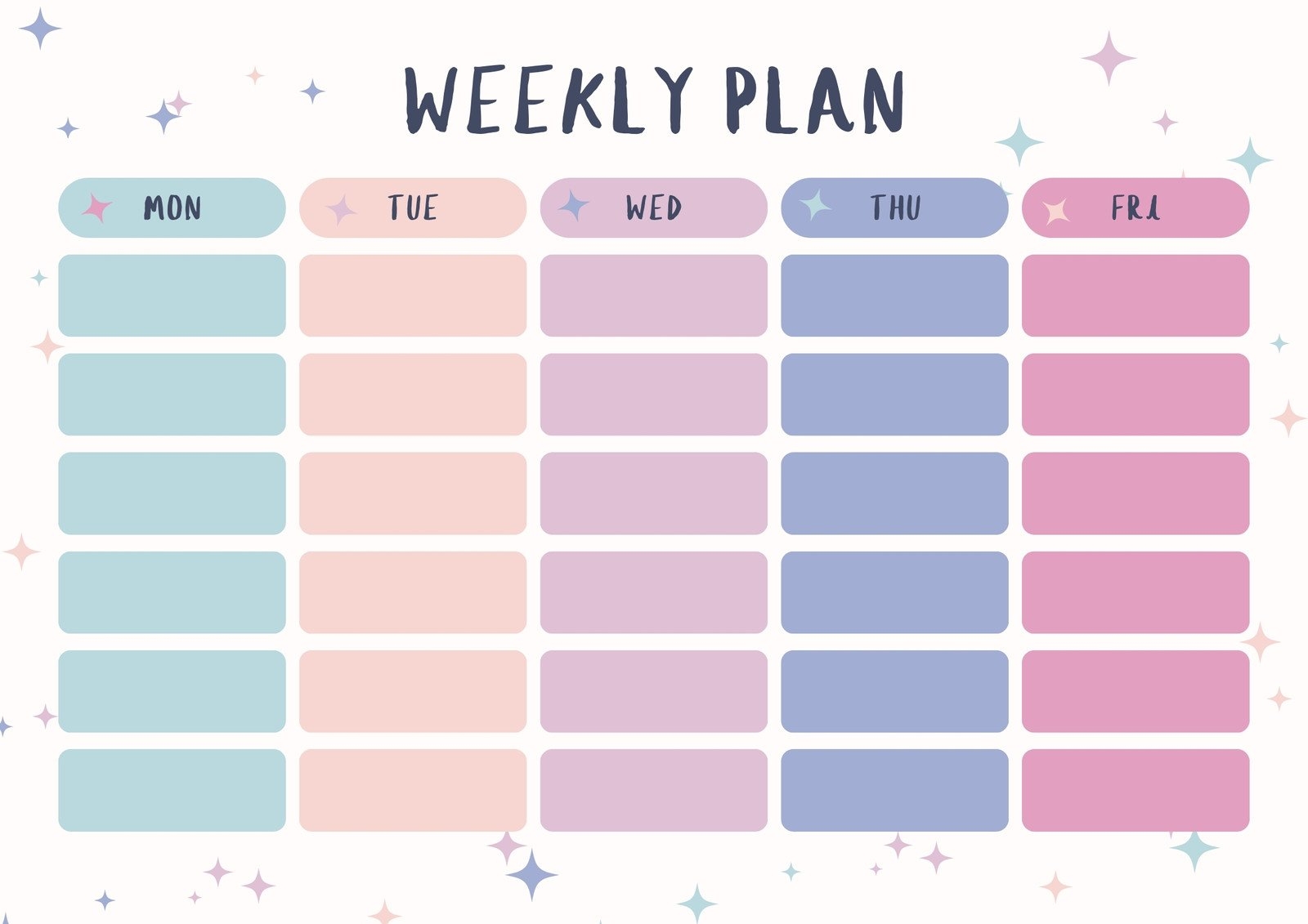 Printable Preschool Schedule Template