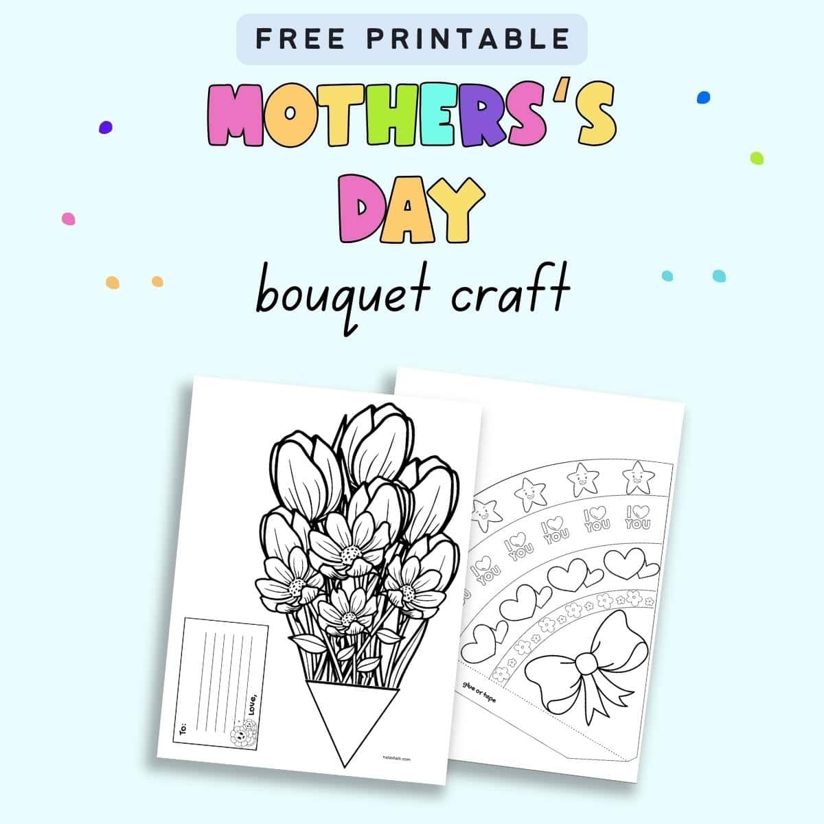 Free Printable Flower Bouquet Card The Artisan Life