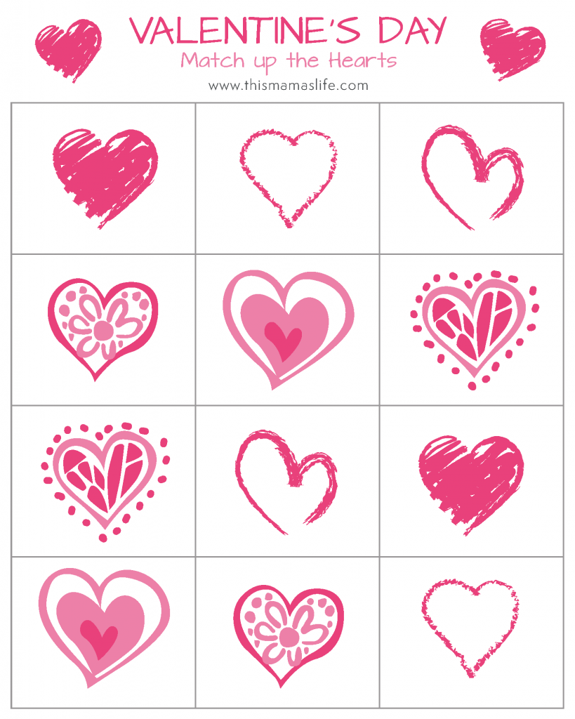 Free Printable Heart Matching Game Download Free Printable Heart Matching Game Png Images Free Worksheets On Clipart Library