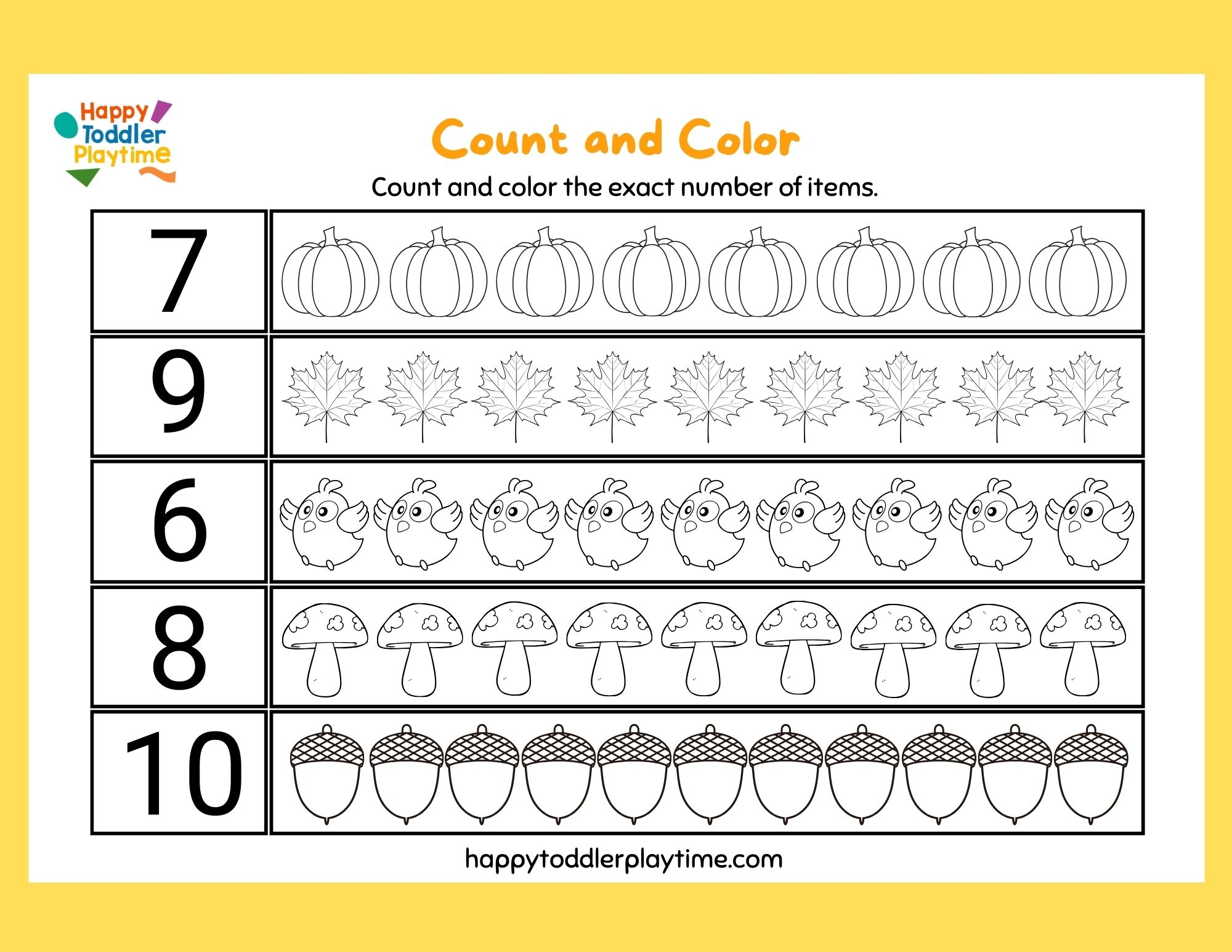 Printable Preschool Worksheet Summer Number Matching