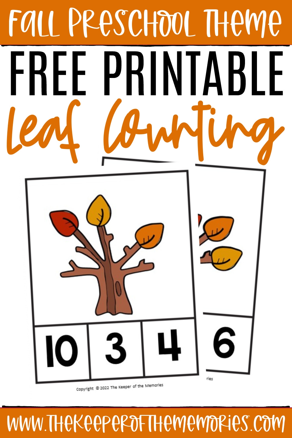 Free Printable Leaf Counting Clip Cards