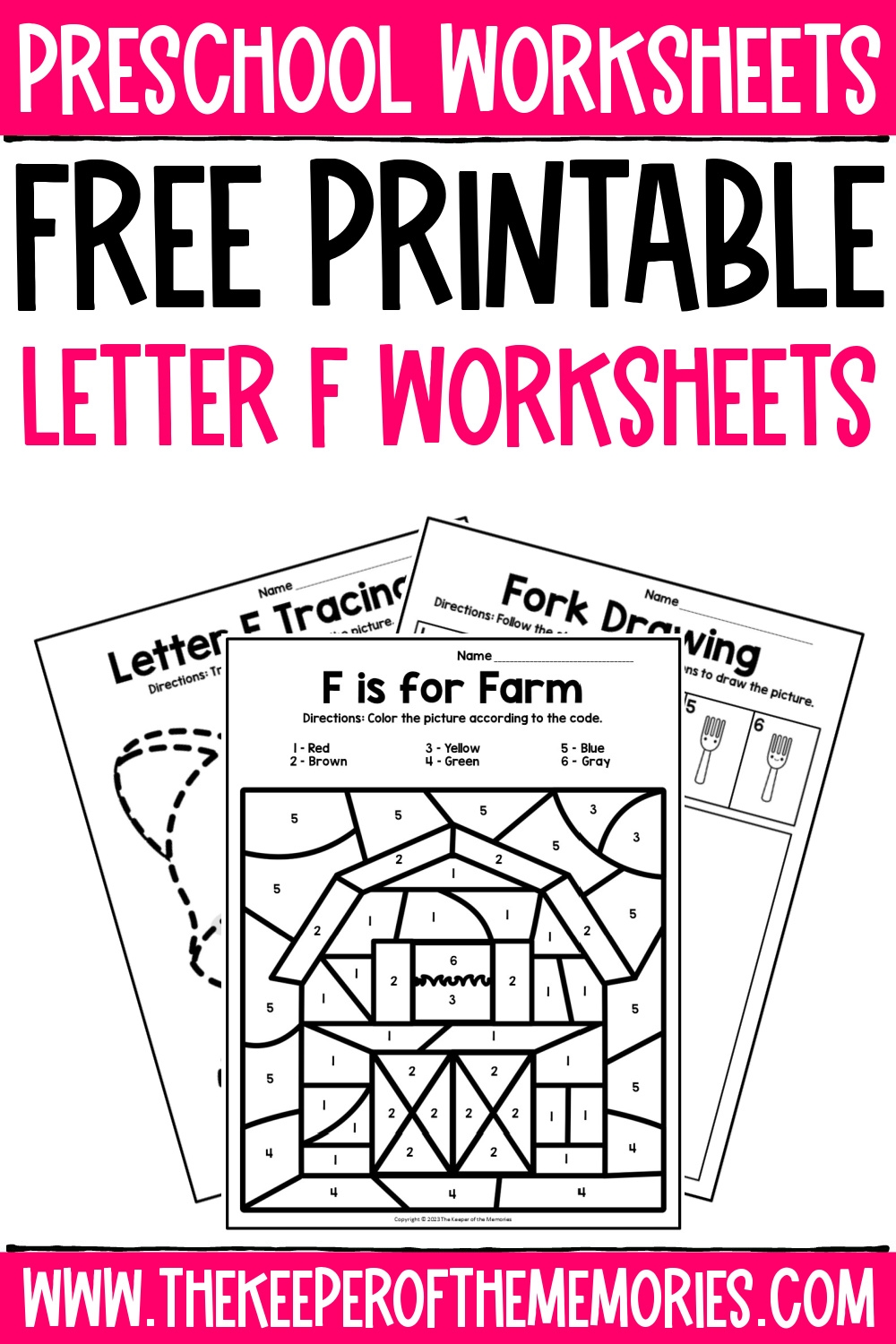 Preschool F Worksheets Free Printable