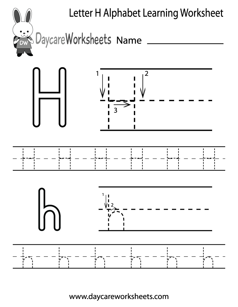 Printable Preschool Letter H