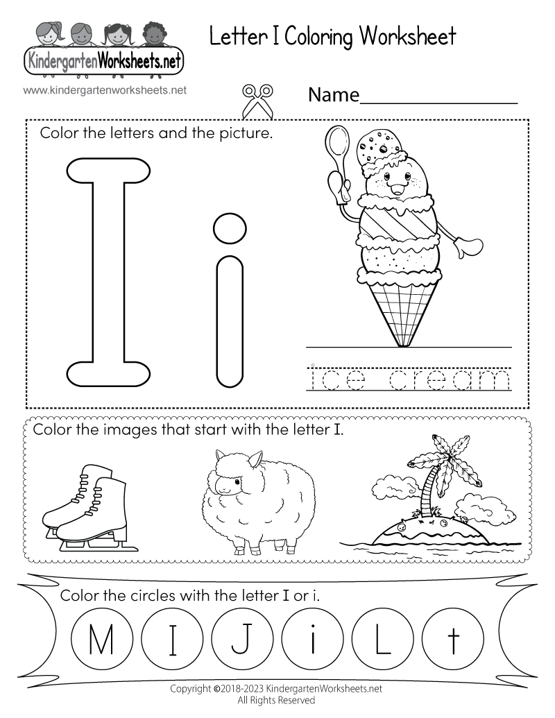 Printable Letter I For Preschool