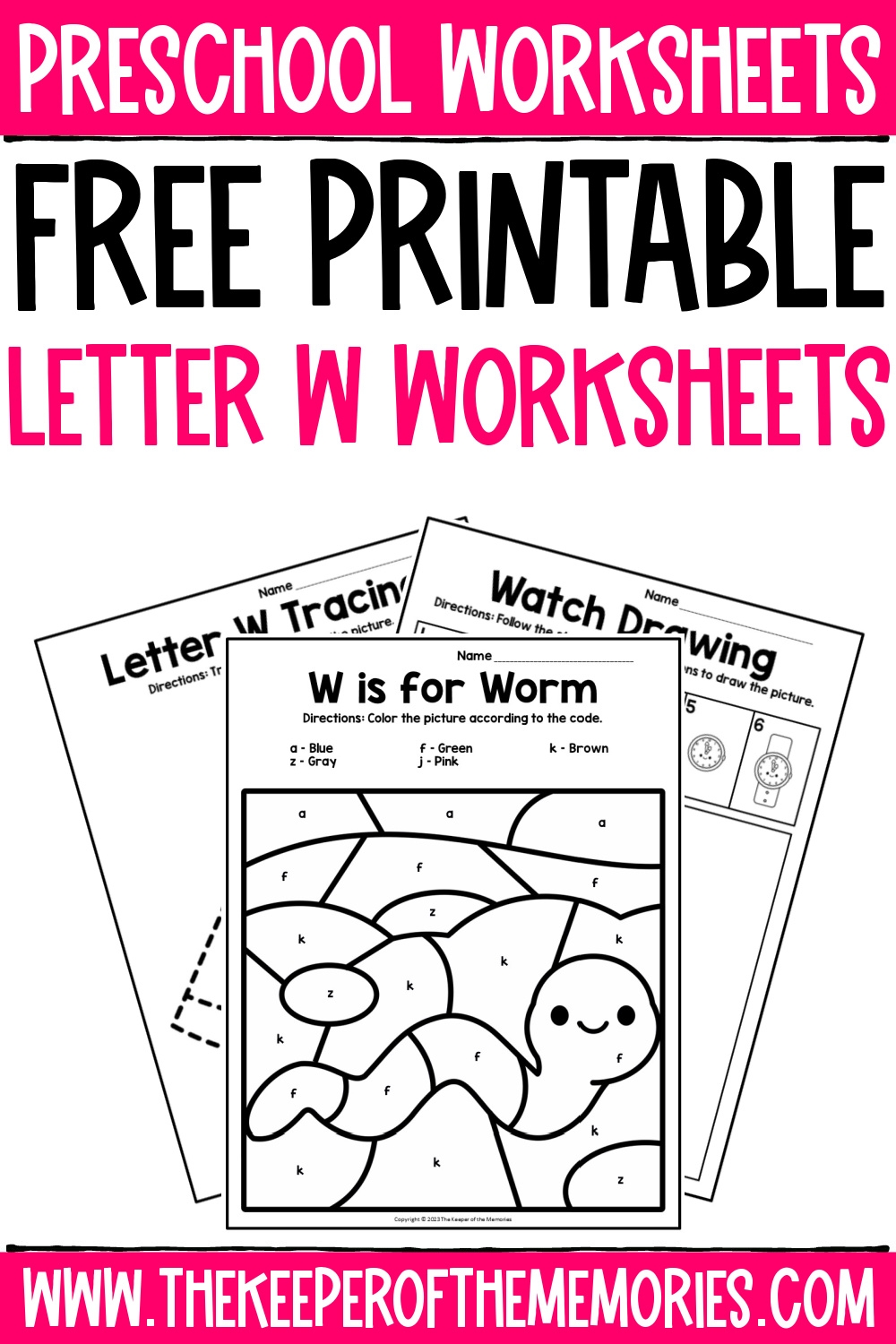 Printable Letter W Preschool