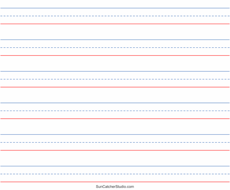 Free Printable Lined Paper Handwriting Notebook Templates 