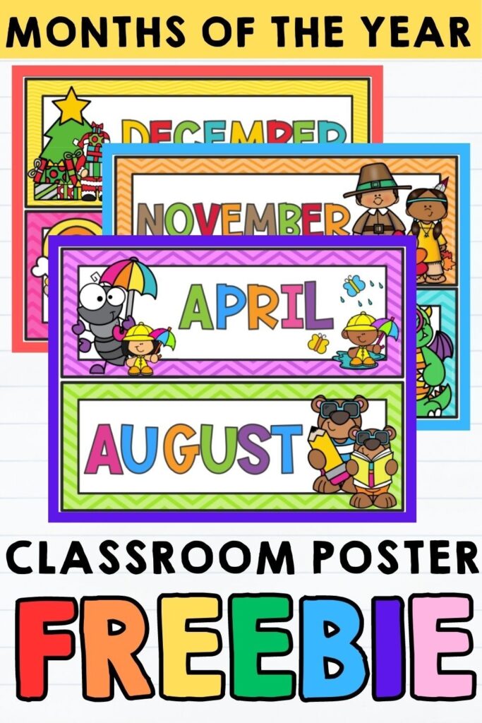Printable Preschool Month Signs - Printable Preschool Worksheets