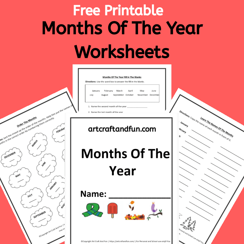 Free Printable Months Of The Year Worksheets 